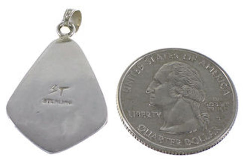 Sterling Silver And Turquoise Southwestern Jewelry Pendant EX29593